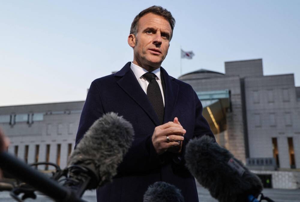 Macron calls forced opening of Strait of Hormuz unrealistic